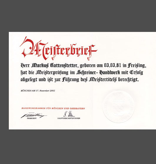 Pop-up-Urkunde-Meister